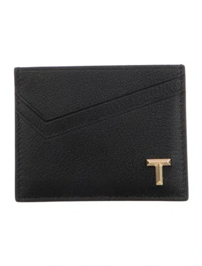 Pre-owned Tiffany & Co Leather Card Holder In Black