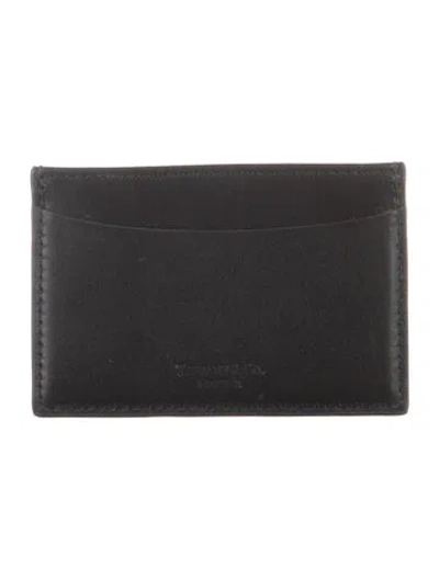 Pre-owned Tiffany & Co Leather Card Holder In Black