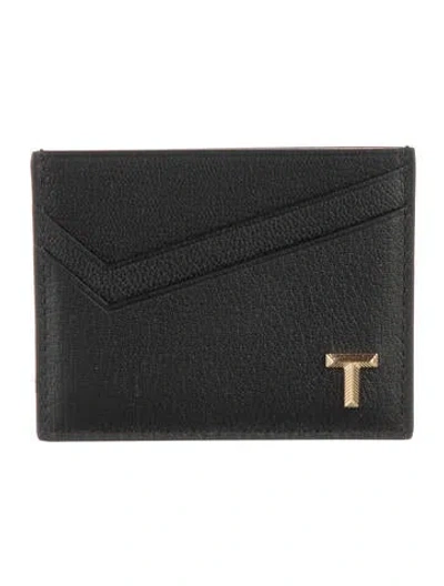 Pre-owned Tiffany & Co Leather Card Holder In Black