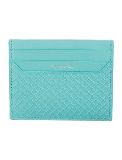 Pre-owned Tiffany & Co Leather Card Holder In Blue
