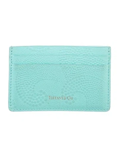 Pre-owned Tiffany & Co Leather Card Holder In Blue