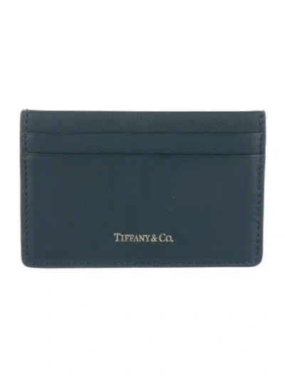 Pre-owned Tiffany & Co Leather Card Holder In Blue