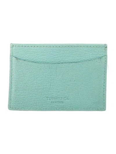 Pre-owned Tiffany & Co Leather Card Holder In Blue