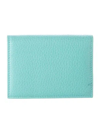 Pre-owned Tiffany & Co Leather Card Holder In Blue