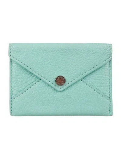 Pre-owned Tiffany & Co Leather Card Holder In Blue