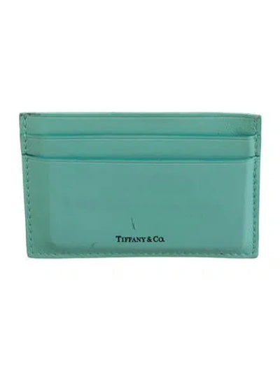 Pre-owned Tiffany & Co Leather Card Holder In Blue