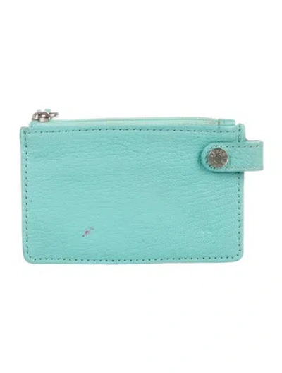 Pre-owned Tiffany & Co Leather Card Holder In Green
