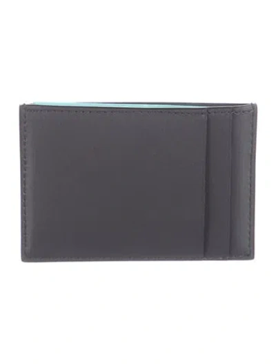 Pre-owned Tiffany & Co Leather Card Holder In Grey