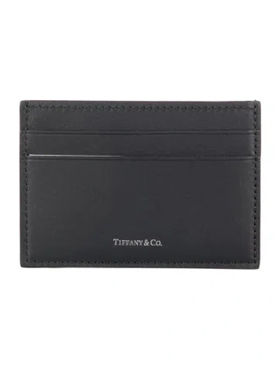 Pre-owned Tiffany & Co Leather Card Holder In Grey