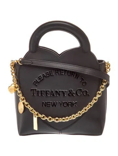 Pre-owned Tiffany & Co Leather Charm Mini In Black