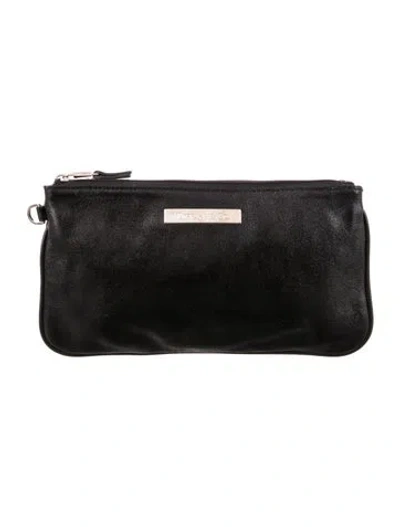 Pre-owned Tiffany & Co Leather Clutch In Black
