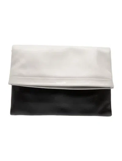Pre-owned Tiffany & Co Leather Clutch In Grey