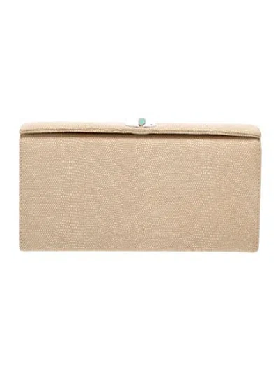 Pre-owned Tiffany & Co Leather Clutch In Neutrals