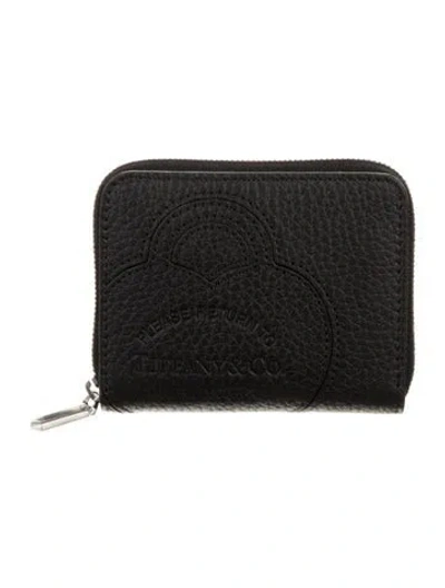 Pre-owned Tiffany & Co Leather Compact Wallet In Black