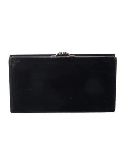 Pre-owned Tiffany & Co Leather Continental Wallet In Black