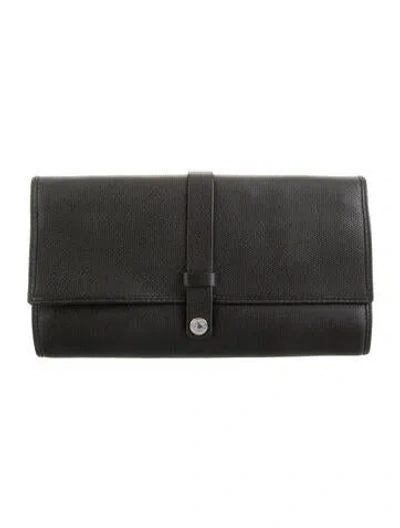 Pre-owned Tiffany & Co Leather Continental Wallet In Black