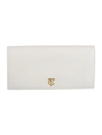 Pre-owned Tiffany & Co Leather Continental Wallet In White