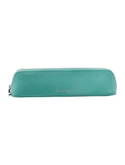 Pre-owned Tiffany & Co Leather Cosmetic Bag In Blue
