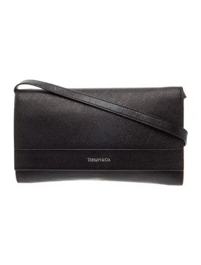 Pre-owned Tiffany & Co Leather Crossbody Bag In Black