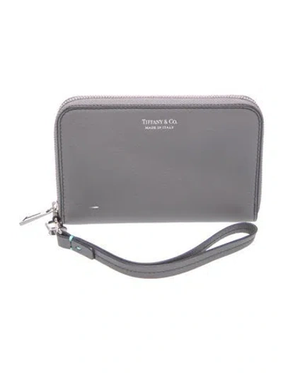 Pre-owned Tiffany & Co Leather Crossbody Bag In Gray