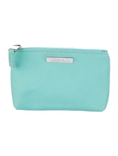 Pre-owned Tiffany & Co Leather Graphic Print Wallet In Blue