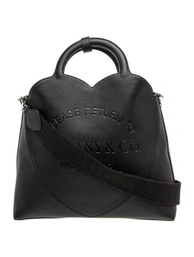 Pre-owned Tiffany & Co Leather Hobo In Black