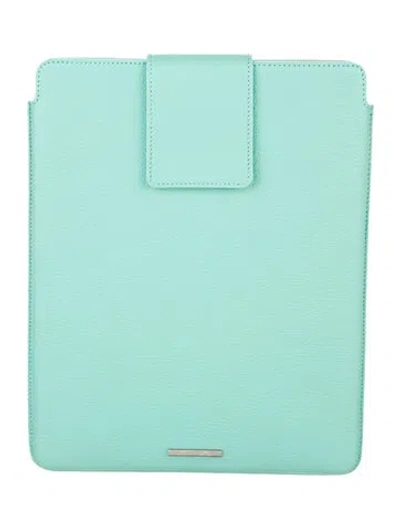 Pre-owned Tiffany & Co Leather Ipad Cover In Blue