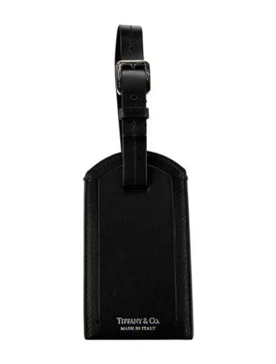 Pre-owned Tiffany & Co Leather Luggage Tag In Black
