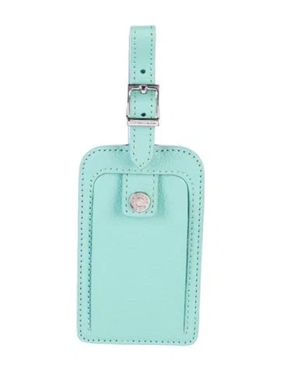Pre-owned Tiffany & Co Leather Luggage Tag In Blue