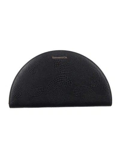 Pre-owned Tiffany & Co Leather Patterned Pouch In Black