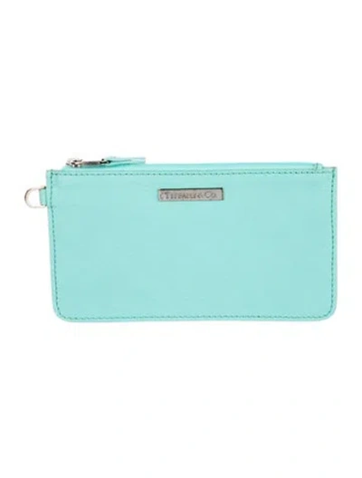 Pre-owned Tiffany & Co Leather Pouch In Blue