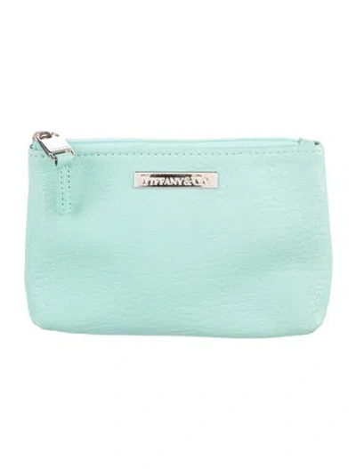 Pre-owned Tiffany & Co . Leather Pouch In Blue