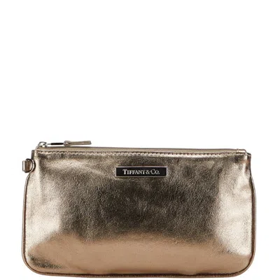Pre-owned Tiffany & Co Leather Pouch () In Gold