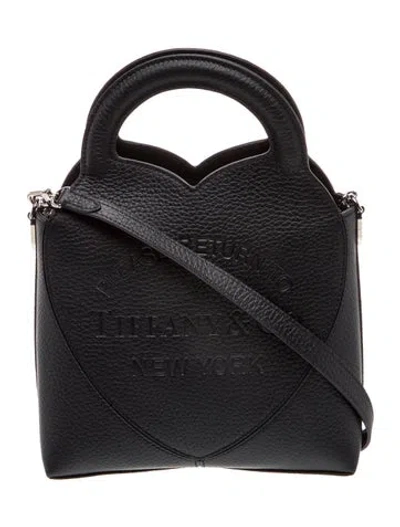 Pre-owned Tiffany & Co Leather Return To Tiffany Mini In Black