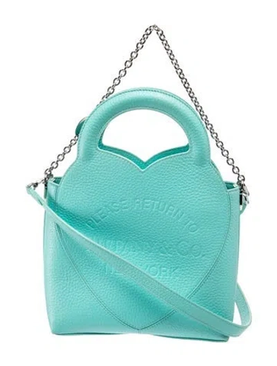 Pre-owned Tiffany & Co Leather Return To Tiffany Mini In Blue