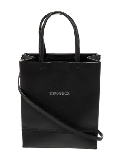 Pre-owned Tiffany & Co Leather Shoulder Bag In Black