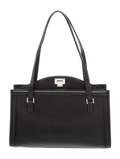 Pre-owned Tiffany & Co Leather Shoulder Bag In Black