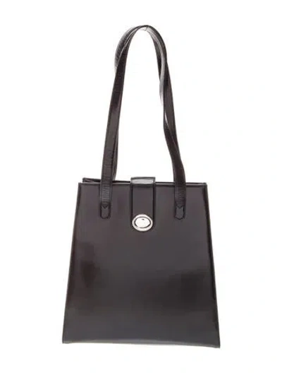 Pre-owned Tiffany & Co Leather Shoulder Bag In Black