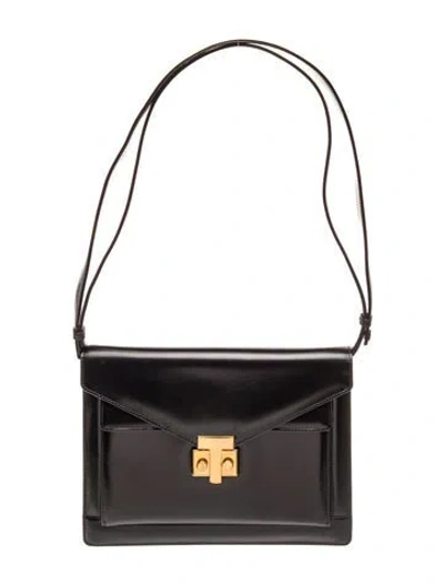 Pre-owned Tiffany & Co Leather Shoulder Bag In Black
