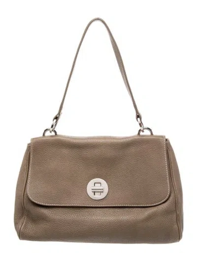 Pre-owned Tiffany & Co Leather Shoulder Bag In Brown