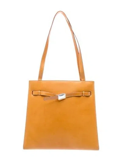 Pre-owned Tiffany & Co Leather Shoulder Bag In Orange