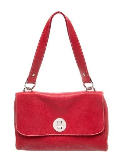 Pre-owned Tiffany & Co Leather Shoulder Bag In Red