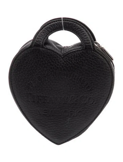 Pre-owned Tiffany & Co Leather Top Handle Bag In Black