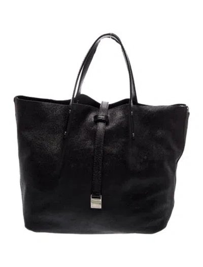 Pre-owned Tiffany & Co Leather Top Handle Bag In Black