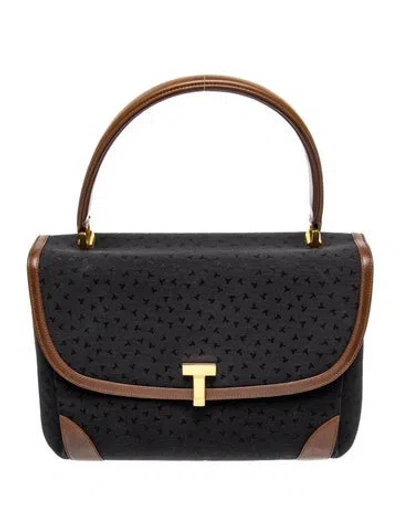 Pre-owned Tiffany & Co Leather Top Handle Bag In Black