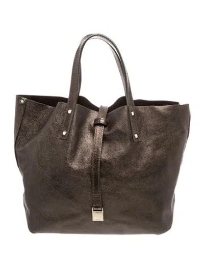 Pre-owned Tiffany & Co Leather Top Handle Bag In Brown