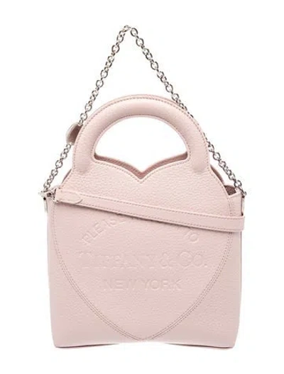 Pre-owned Tiffany & Co Leather Top Handle Bag In Pink