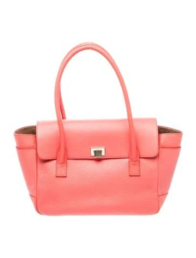 Pre-owned Tiffany & Co Leather Top Handle Bag In Pink