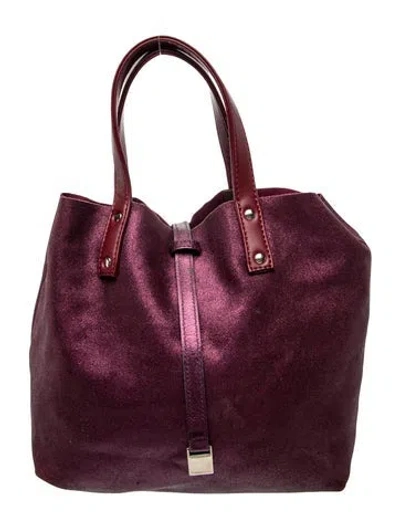 Pre-owned Tiffany & Co Leather Top Handle Bag In Purple