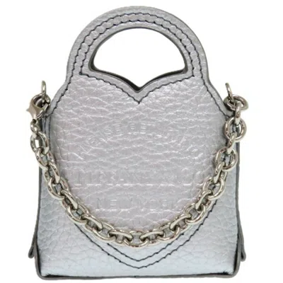 Pre-owned Tiffany & Co Leather Tote Bag () In Silver